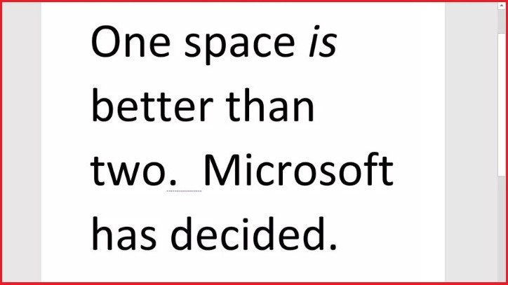 SHOULD THERE BE TWO SPACES AFTER A FULL STOP visual data 8